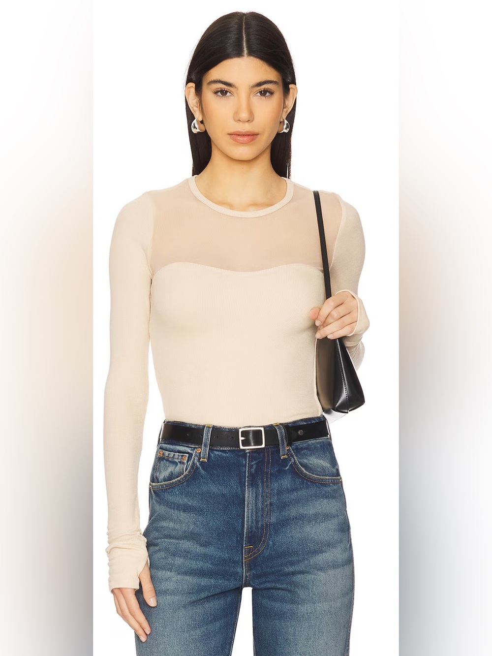 Like New! Michael Lauren Buttercream Long Sleeve Top/ Small